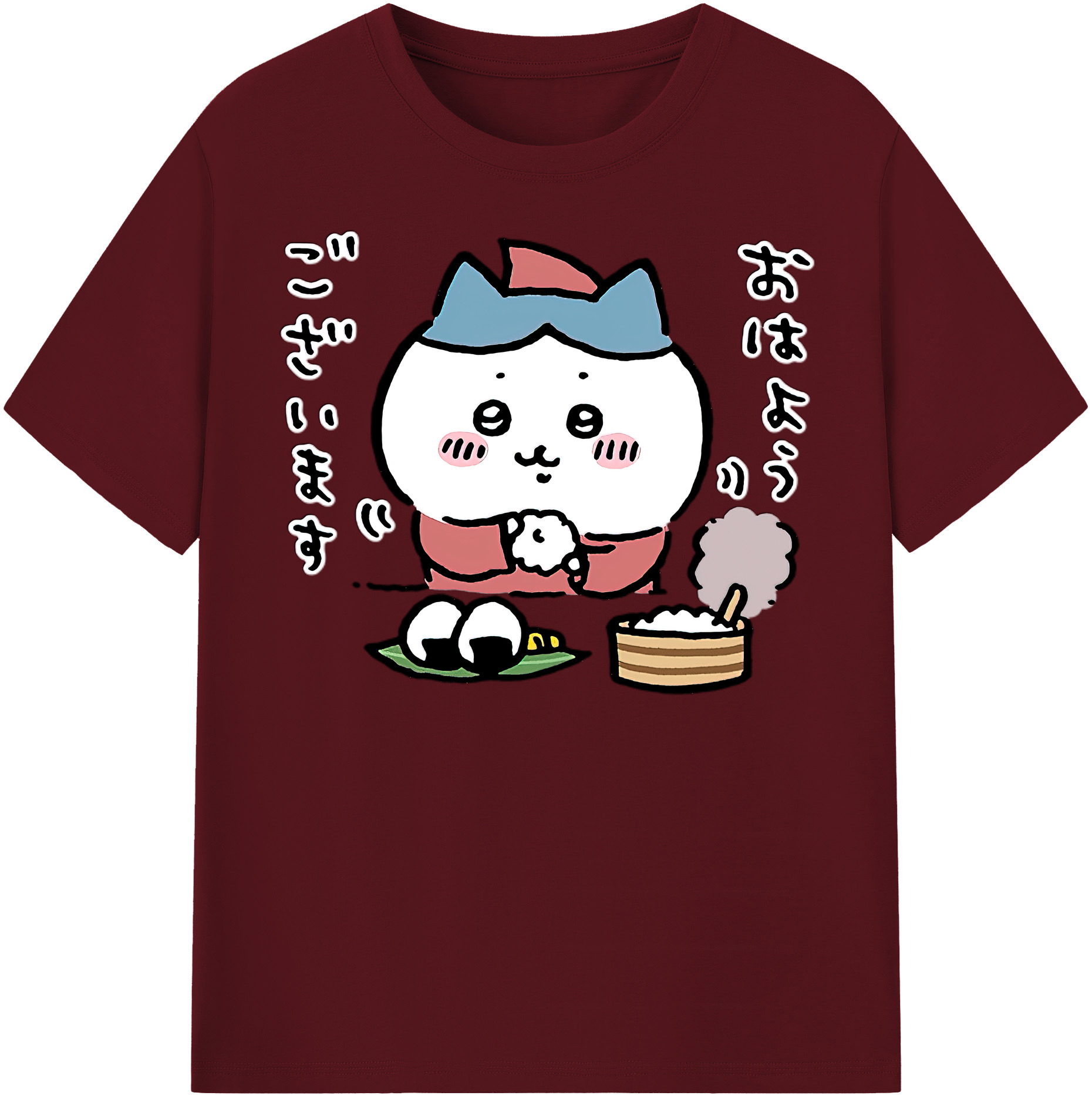 （画像用） ちいかわ ハチワレ Chii-kawa hachiware 綿100％半袖Tシャツ（フロントプリント）